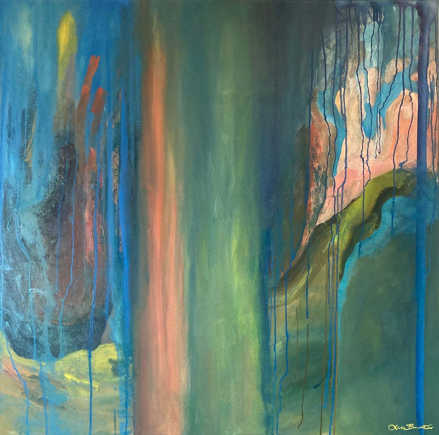 Empreintes 3 - peinture à l'huile sur lin