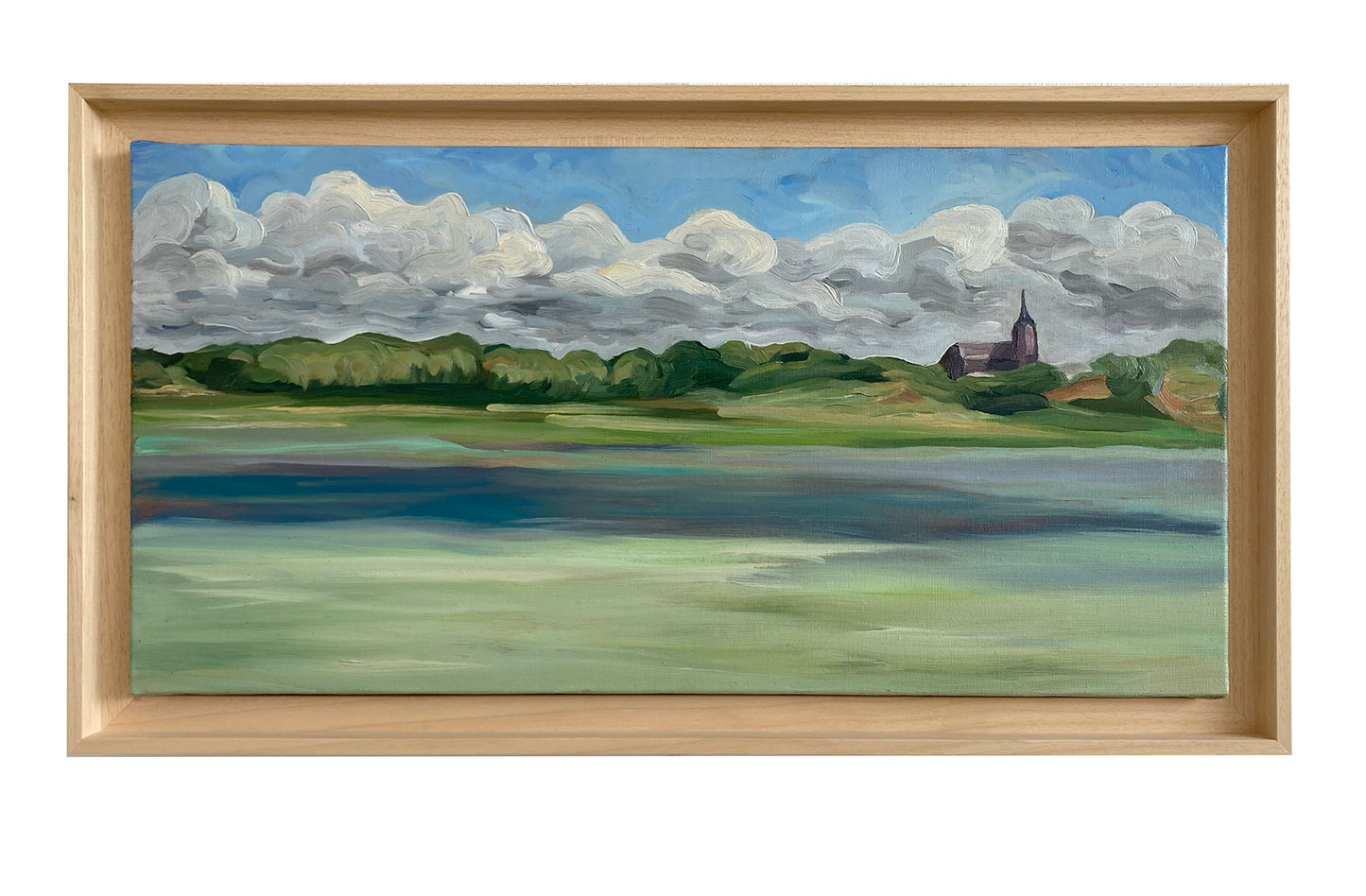 View of the headland - oil painting