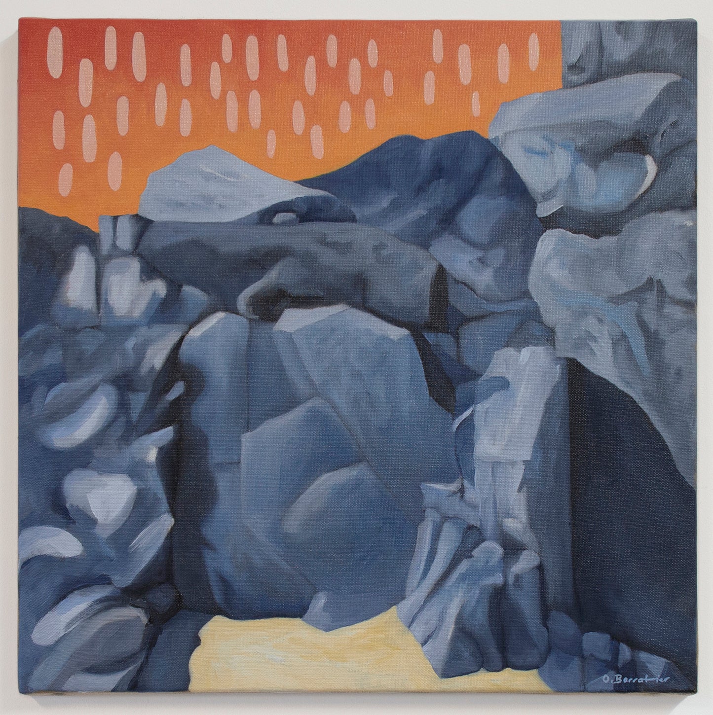 L'Esprit des Rochers 7 - oil painting / peinture à l'huile • dimension : 40 x 40 cm