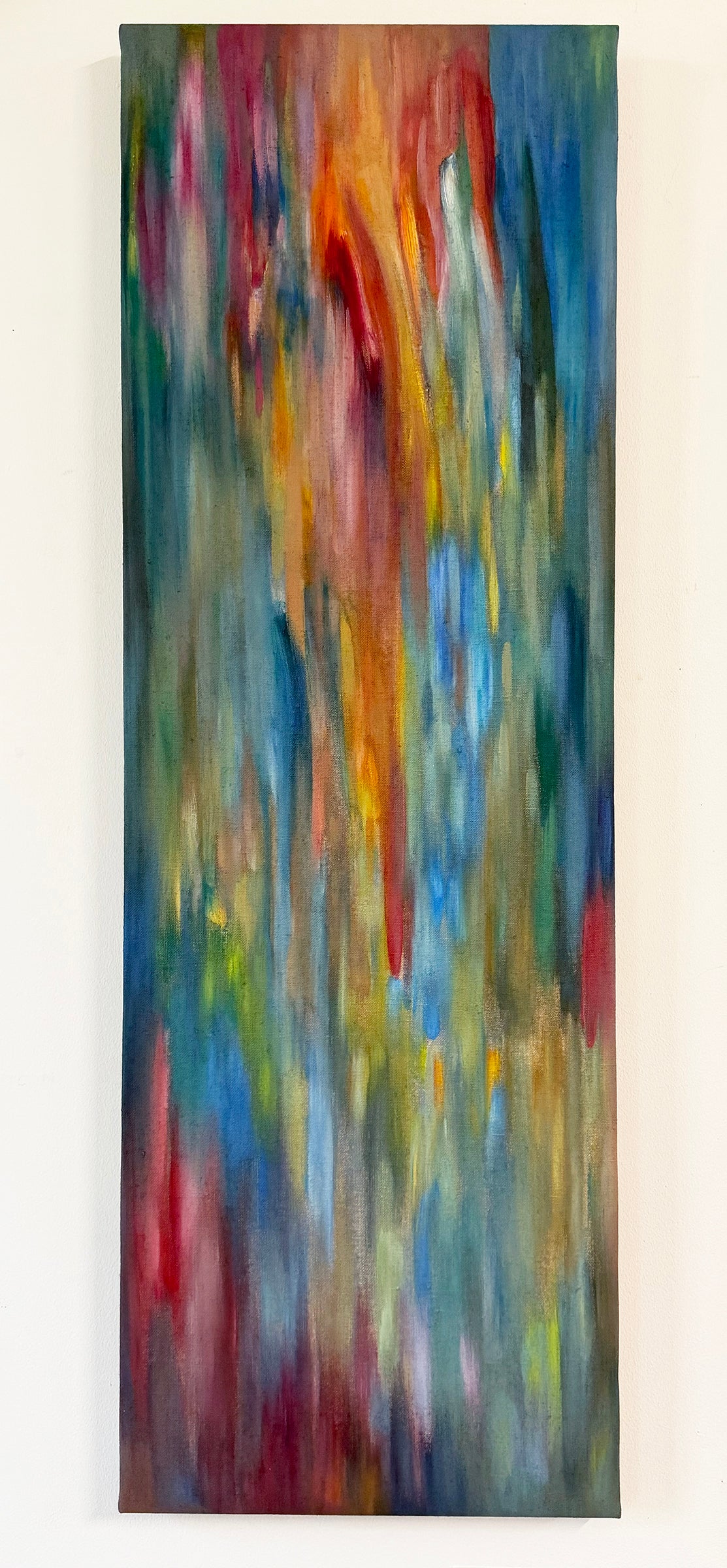 Rythme 15 - oil painting / peinture à l'huile • dimension : 30 x 89 cm