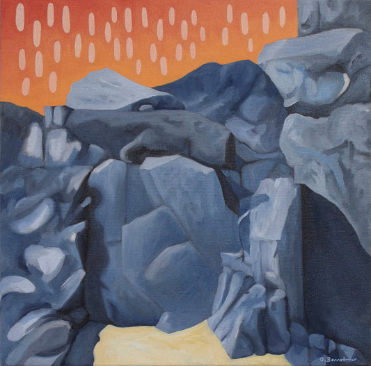Rochers sous la pluie Céleste