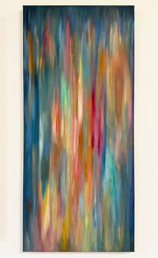 Rythme 11 - oil painting / peinture à l'huile • dimension : 43,5 x 96 cm