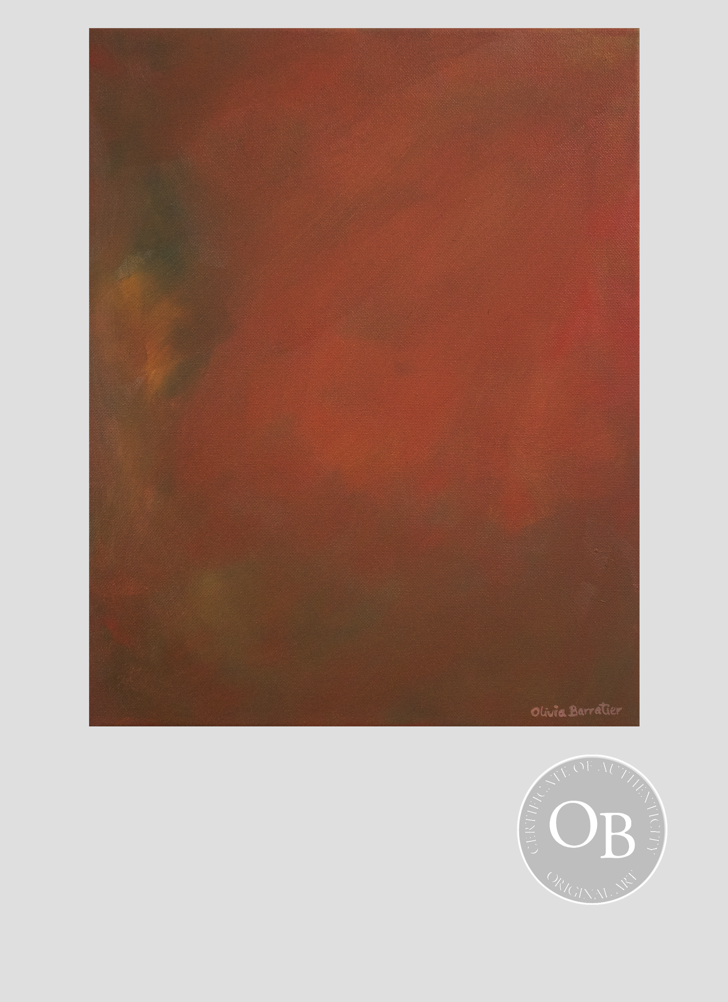 Feu 1 -  peinture à l'huile 33 x 41 cm disponible
