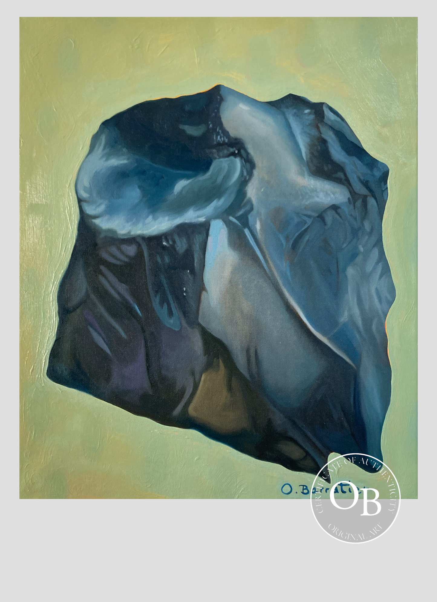 L'Esprit des Rochers 1 - peinture à l'huile 65 x 54 cm disponible