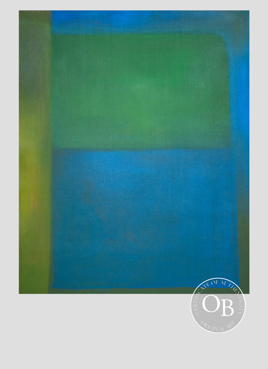 Rythme 19 - peinture à l'huile 45 x 55 cm disponible