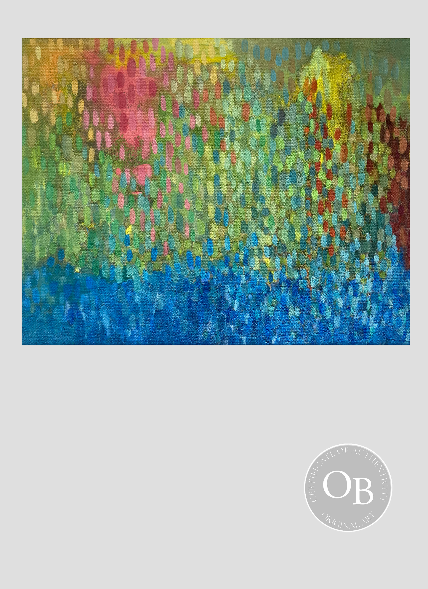 Rythme 5 - peinture à l'huile 38 x 30 cm disponible