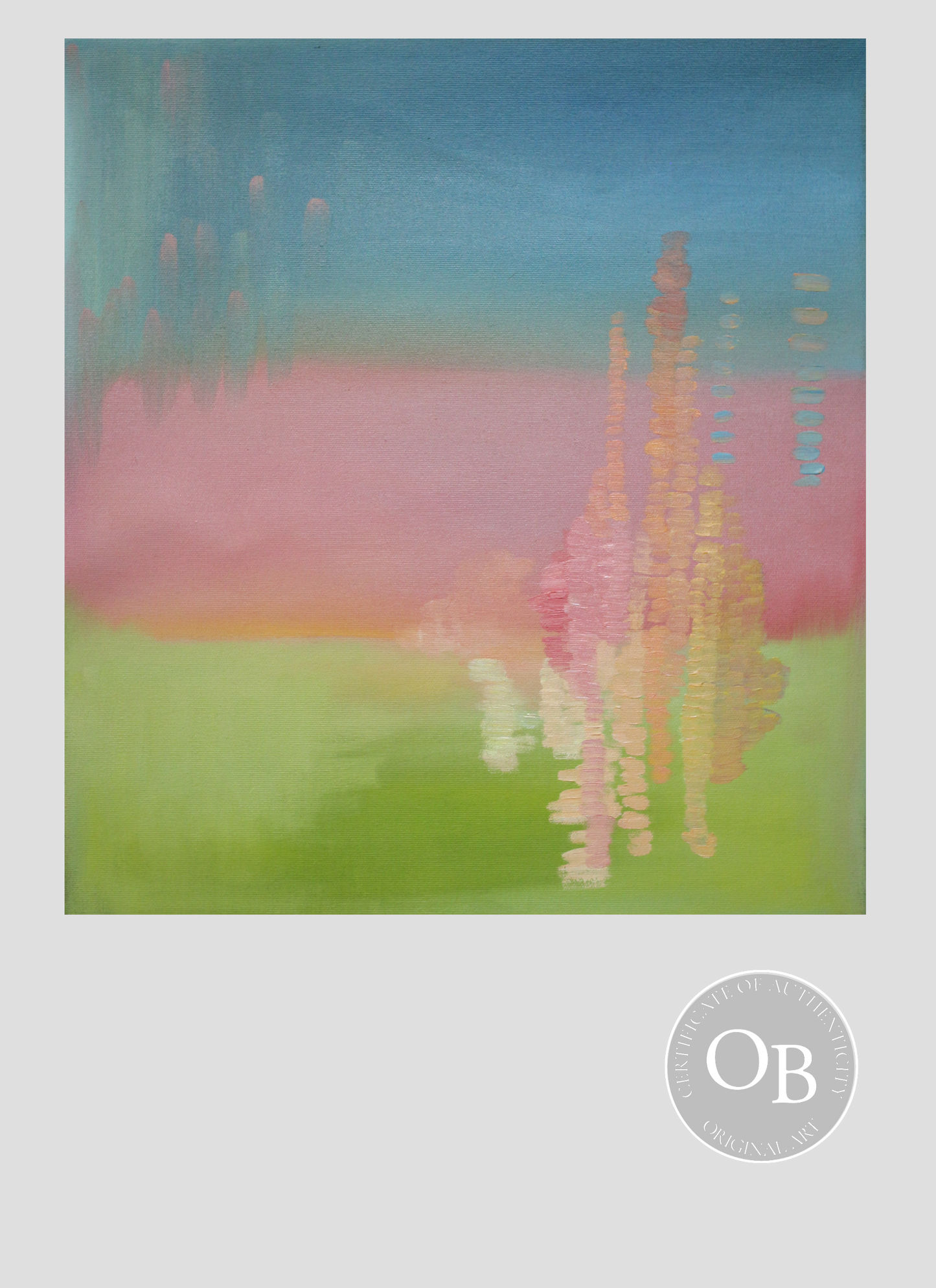 Rythme 8 - peinture à l'huile 41 x 46 cm disponible